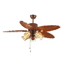 Деревянный потолочный вентилятор в стиле ретро, светильник с пультом дистанционного управления 110 В, Диммируемый 52 дюйма 220 В, вентилятор для преобразования частоты, светильник для спальни