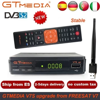 

GTMEDIA V7S HD Satellite Receiver For Europe Spain with USB WIFI DVB-S2 Receptor Satellite Freesat V7 HD TV BOX Decode