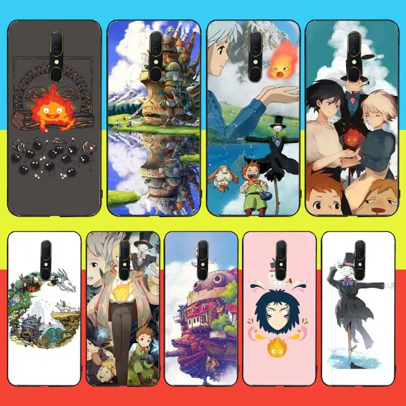 HPCHCJHM Studio Ghibli Howl's Moving Castle Black TPU Soft Phone Case Cover For Oppo A5 A9 2020 Reno Z Realme5Pro R11 case | Мобильные