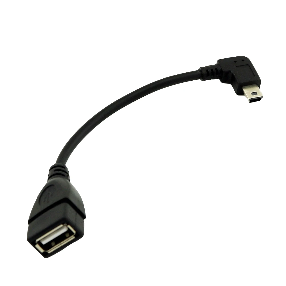 10x USB Mini 5 Pin штекер к USB 2,0 A гнездовой хост OTG Удлинительный переходник Кабель 15 см вверх/вниз/влево/вправо Угол