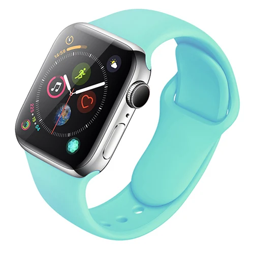 Силиконовый ремешок для Apple Watch 38 мм 42 мм спортивный браслет резиновый ремешок для Iwatch 5 4 44 мм 40 мм для Apple Watch 3 2 1 - Цвет ремешка: color 31