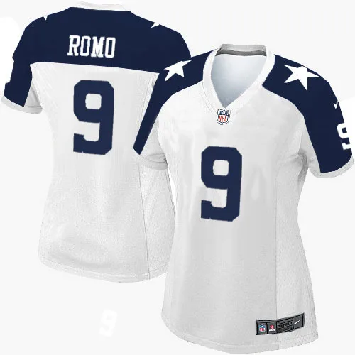 Черный Stitiched, Dallas s Tony Romo для женщин Джерси - Цвет: Черный