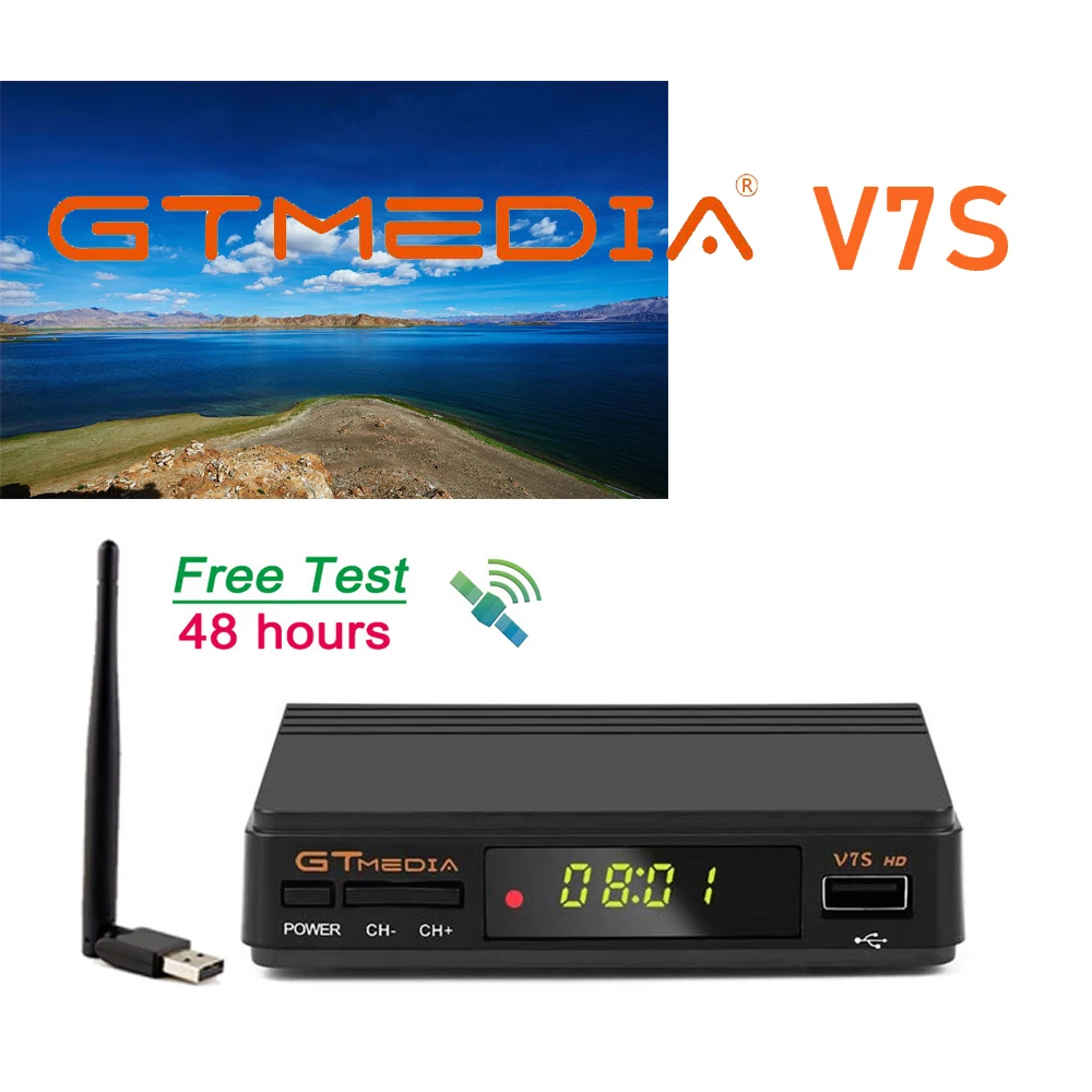 GT медиа V7S HD спутниковый ресивер Full 1080P DVB-S2 с 1 год Европейский Клайн Испания