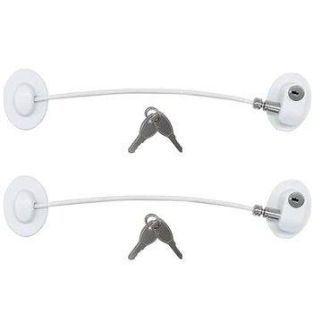 

Refrigerator Door Lock with 2 Keys for Fridge Lock Security for Child Safety, Clear Cabinet Lock, Dorm Fridge Lock, Compact Free