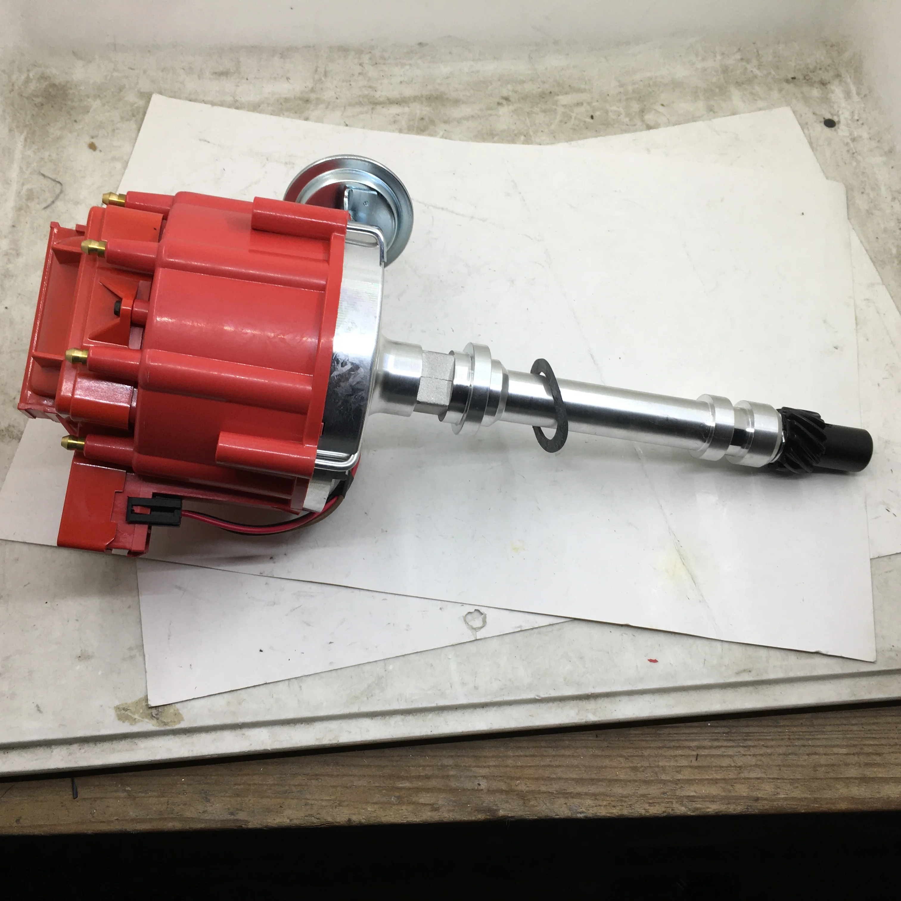 SherryBerg NEW complete distributor RED CAP FOR MSD MODEL Ignition 8365 Pro-Billet FOR GM HEI SBC BBC 265 327 350 400 396 454