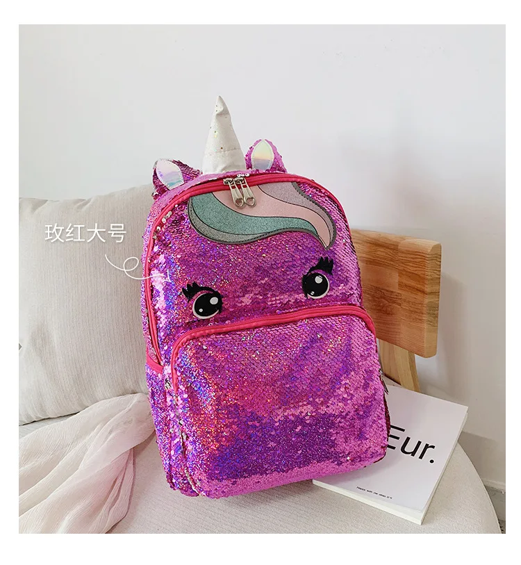 Stylish Backpacks cheap Cartoon Cute Backpack Girls Children's School Bags Sequins Unicorn Backpack Large Kawaii Schoolbags Kids Back Pack Mochila Mujer cool backpacks accessories	