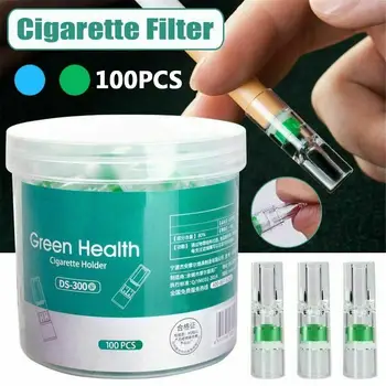 

100PCS/Set Anti-smoking Quit Addict Filter Cigarette Holder Filter Disposable Tobacco Cigarette Filter Smoking Accessories
