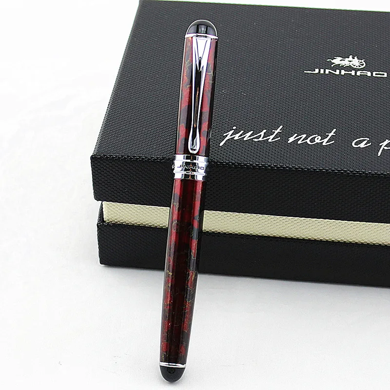 1 Икс эдвансед Исполнительный перьевая ручка Jinhao 750 Черный и серебряный квадратный узор чернильная ручка - Цвет: D