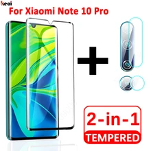 2-em-1 protetor de tela para xiao mi mi vermelho nota 10 pro 9 lite vidro temperado para o vermelho mi nota 8 7 pro 8a s2 câmera traseira lente filme(China)