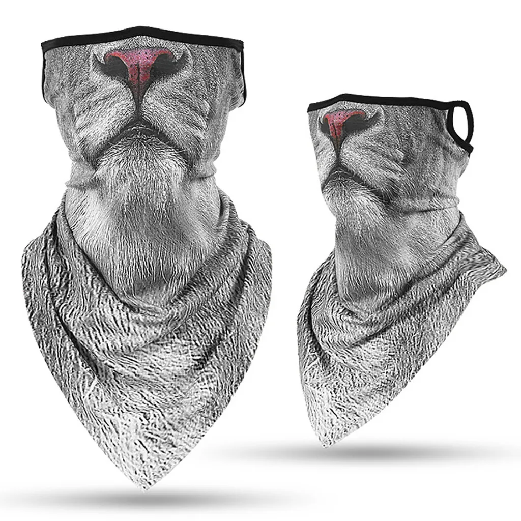 3D принт с животными унисекс Походные шарфы Головные уборы Ушные крючки уход за