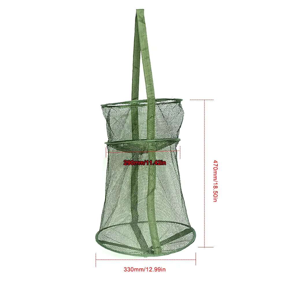 Складная рыболовная сетка клетка ловушка для рыбы быстросохнущая Складная рыболовная корзина Creel рыболовные снасти инструменты аксессуары - Цвет: size 33