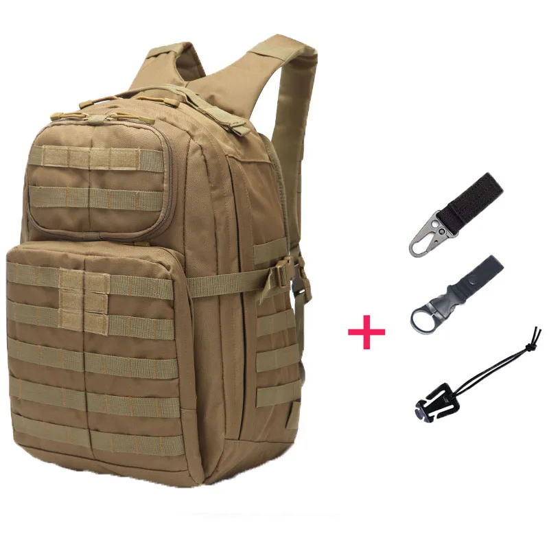 45L Тактический Рюкзак MOLLE тренировочная походная сумка мужская женская охотничья Водонепроницаемая многофункциональная сумка велосипедный открытый спортивный рюкзак - Цвет: bag and hook 02