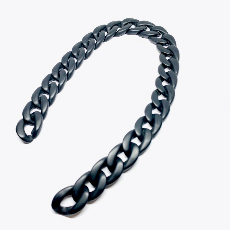 1pcs 50cm Fashion Acrylic Chain Buckles Dumb Black Frosted Decoration Chain for Handbag Shoulder Bag Purse Hardware Accessories