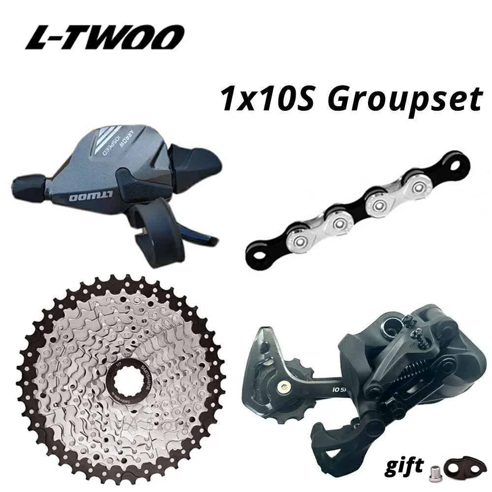 LTWOO New MTB 1x10 speed 10S Groupset Shift Lever + Rear Derailleur + KMC X10 Chain + cassette 42T 46T 50T Free shipping