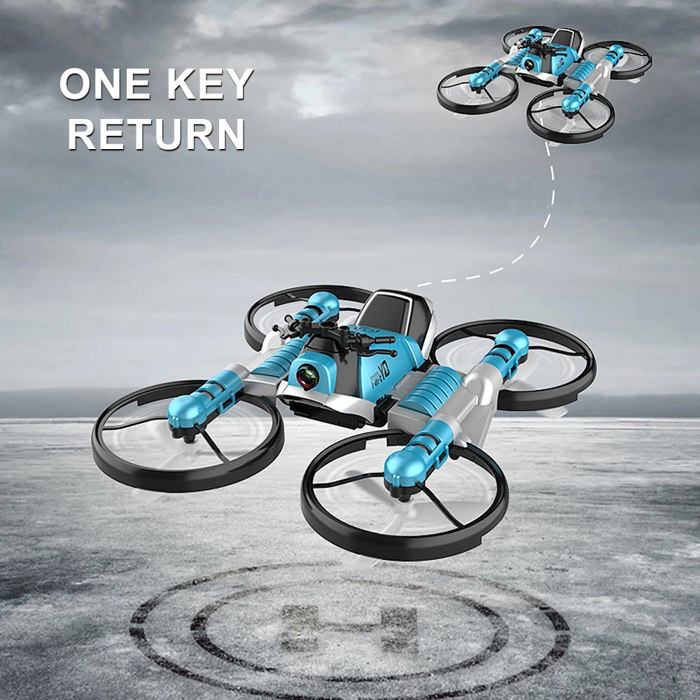New RC Drone With Camera 2.4G Remote Control Helicopter Deformation Motorcycle Folding Four-axis Aircraft Quadcopter Toy For Kid