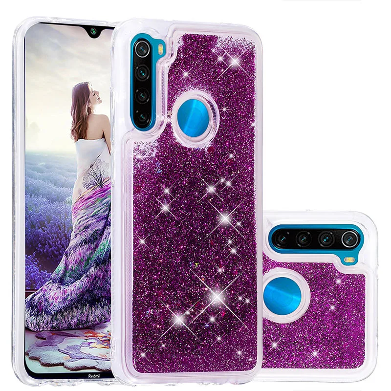 Блестящий Жидкий чехол для Xiao mi Red mi Note 8 Cute Dyna mi c Quicksand силиконовый мягкий чехол Xao mi xiomi Red mi Note8 Pro 7 6 5 4X 5A