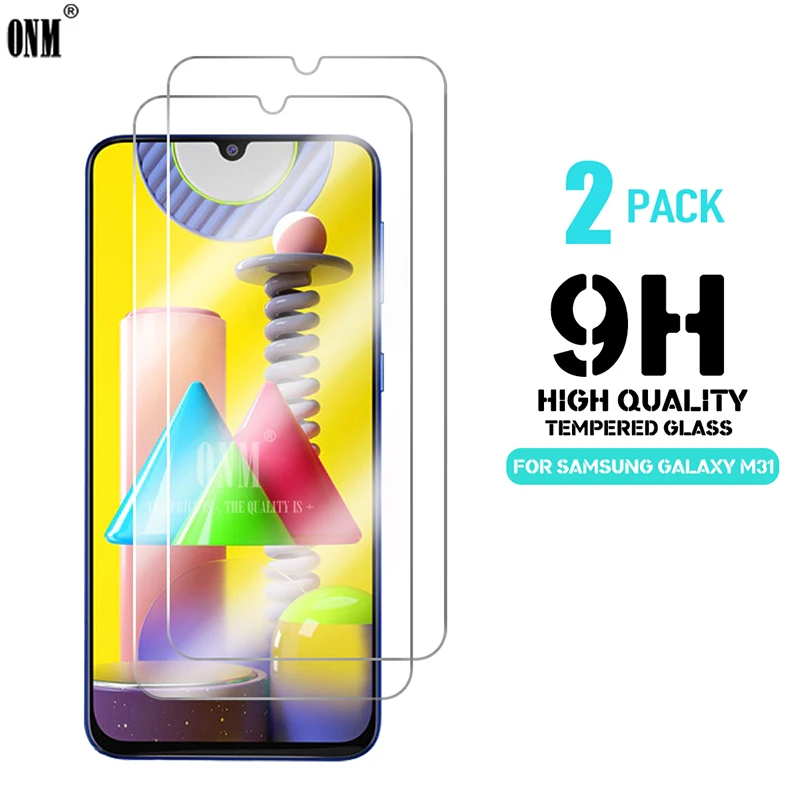 

2Pcs M31 Tempered Glass For Samsung Galaxy M31 Screen Protector 9H Tempered Glass For Samsung Galaxy M31 6.4" Protective Film