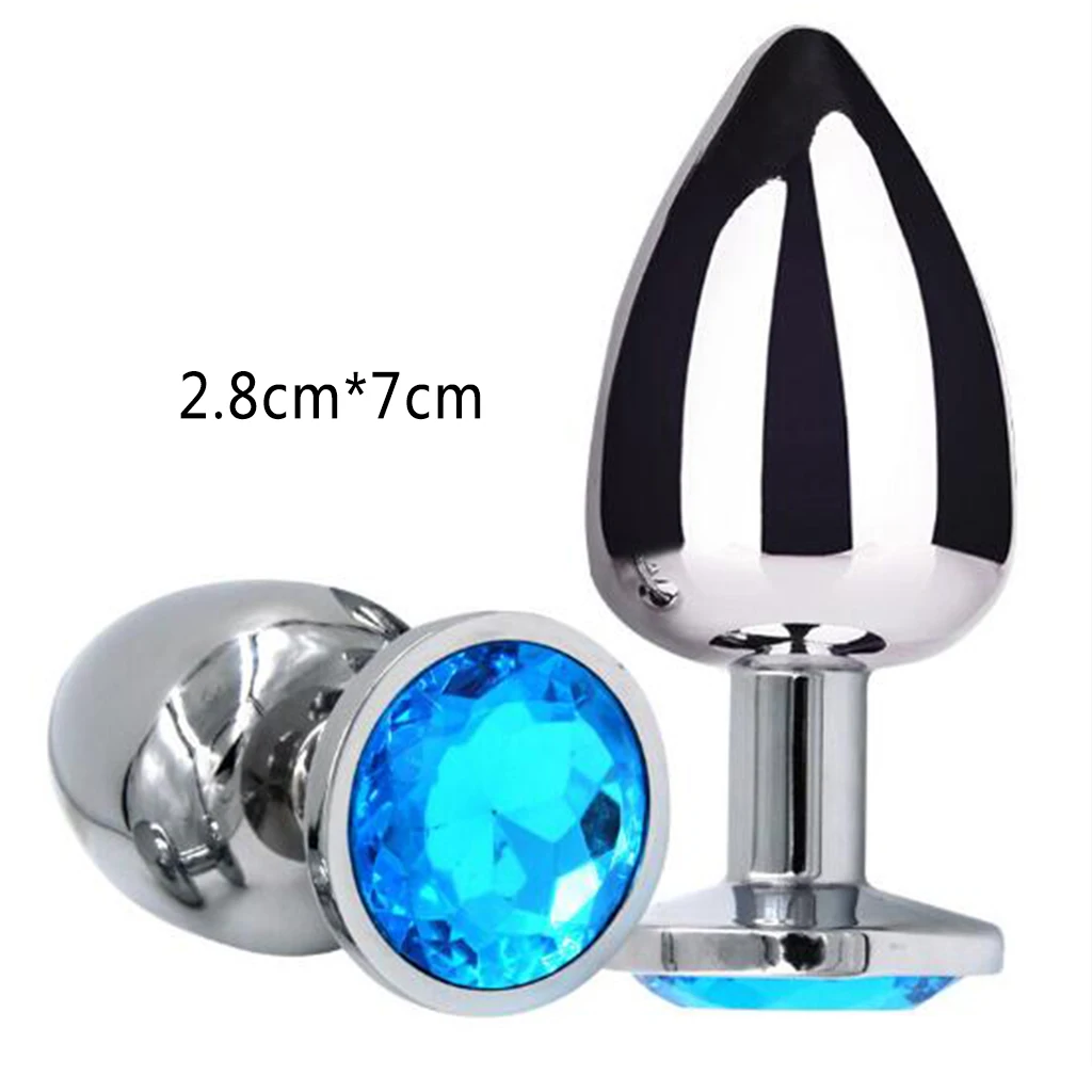 Women Female Metal Jeweled Anal Butt Plug Adult Game Toys Bulb Stopper Adults Sex Toys