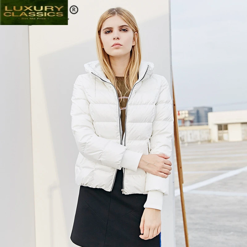 

Женская куртка с капюшоном, короткая зимняя куртка-пуховик с капюшоном, 16Y0302