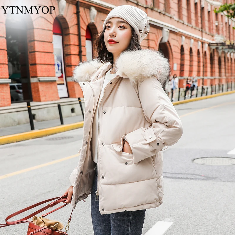 YTNMYOP куртка женская 2019 Новое поступление зимнее пальто короткая хлопковая