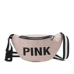 Розовая сумка женская модная Корейская версия дикого маленького кармана поясная сумка Забавный пакет Бум Сумка Женская поясная сумка на