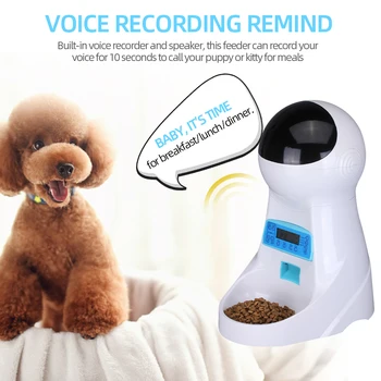 

New Automatic Pet Feeder Dog Cat Programmable Pet Feeder Food Dispenser with Voice Recording Remind Timer for Small Medium Dogs