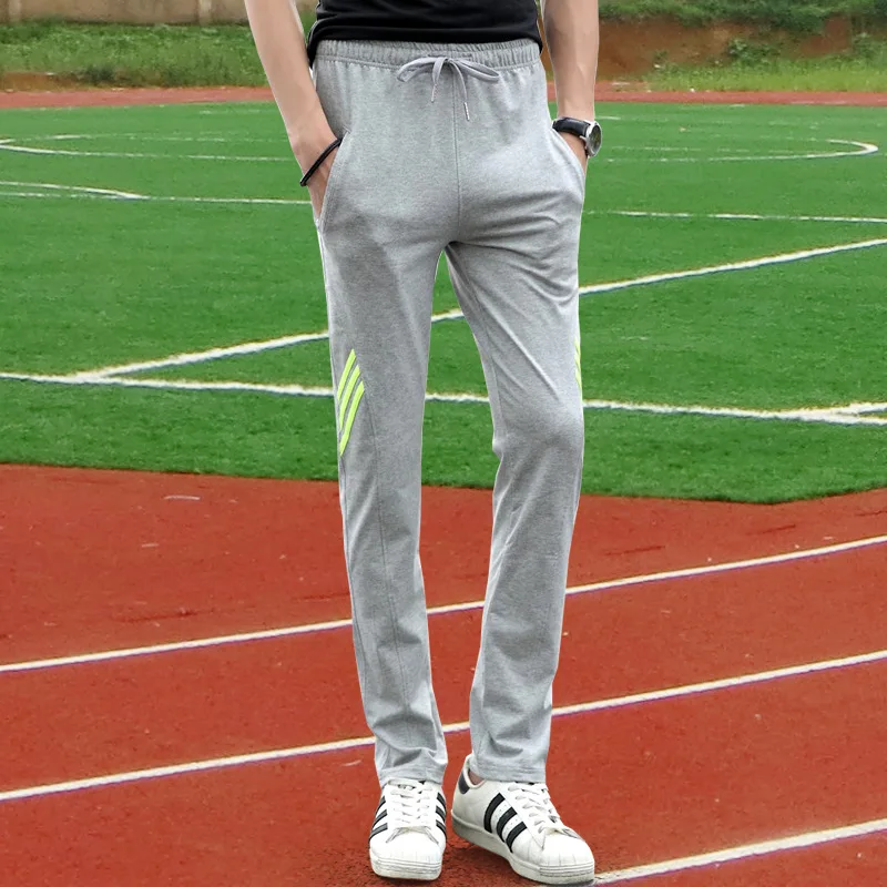Autumn Athletic Pants Men Casual Long Pants Teenager Straight-Cut Loose-Fit Cotton Elastic Sweatpants Fashion K355