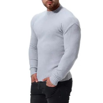 

Spring and Autumn 2020 Solid Cotton Men Pullover Sweater