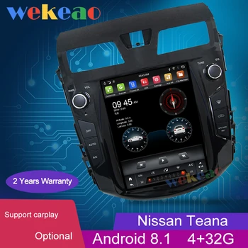 

Wekeao 10.4" Vertical Screen Tesla Style 1Din Android 8.1 Car Radio Automotivo For Nissan Teana Altima Car Dvd Player Carplay 4G