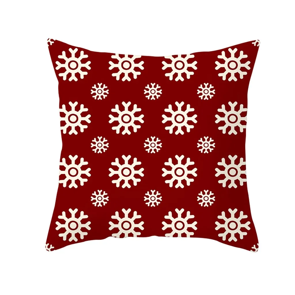 Год Рождество чехол для подушки красный чехол для подушки Рождественское украшение для дома Чехлы для подушки Чехол Рождественский Чехол на подушку украшение - Цвет: O