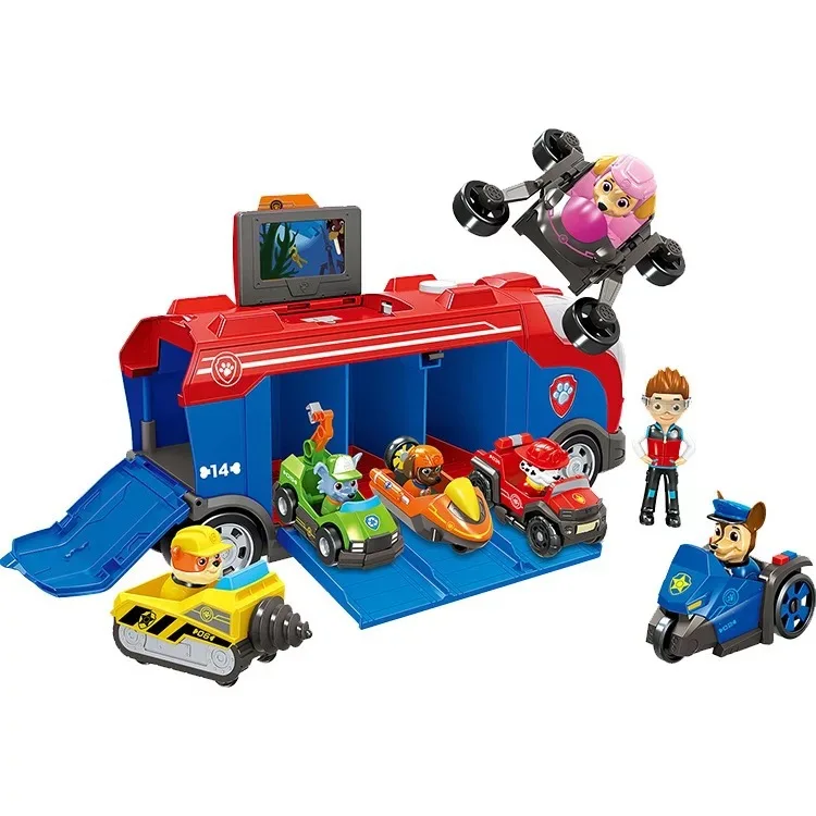 

Trump Gg019 Paw Patrol Rescue Bus Series Children ENLIGHTEN Educational Fight Inserted Assembly Plastic Building Block Toys
