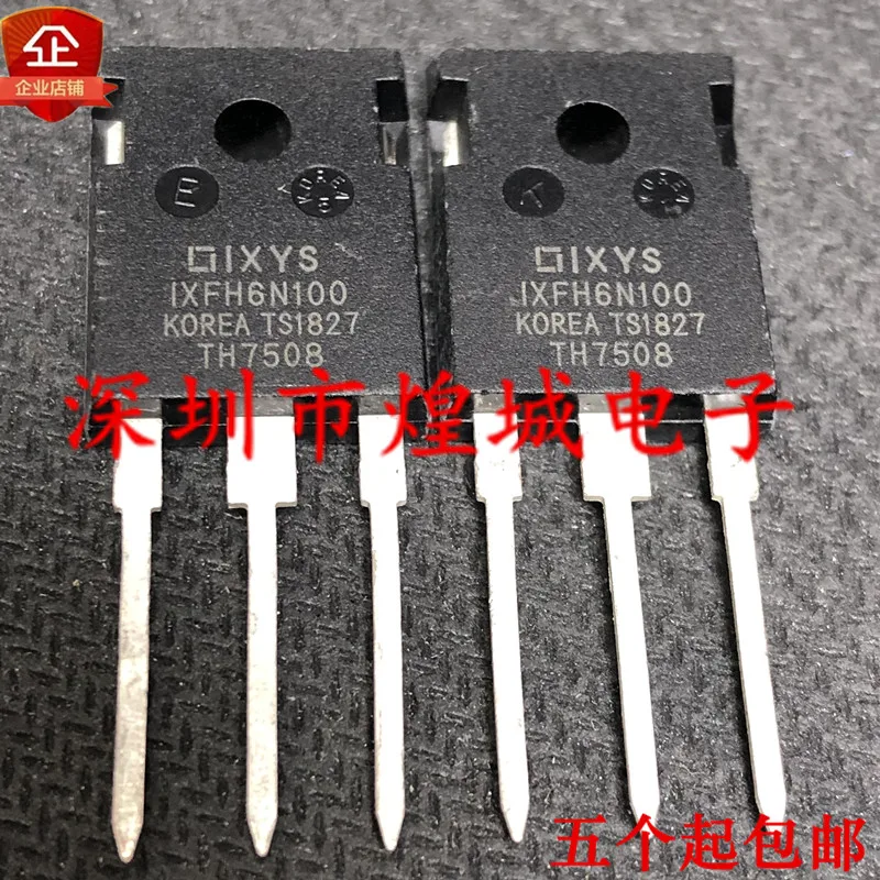 

5 шт./лот IXFH6N100 от 1/2 до-247 1000 В 6A 5