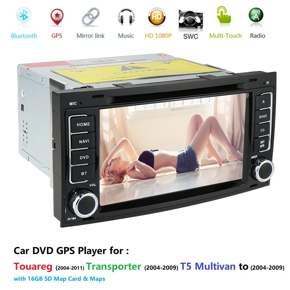 

2 Din Auto Radio For VW/Volkswagen/Touareg/T5 Transporter Multivan CANBUS Car Multimedia Video DVD Player GPS Navigation 8G MAP