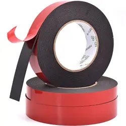 10 Meter Foam Double Side Tape Self Adhesive Special Super Strong Sticker Two Face home Waterproof Black Sponge Wall Nano cara