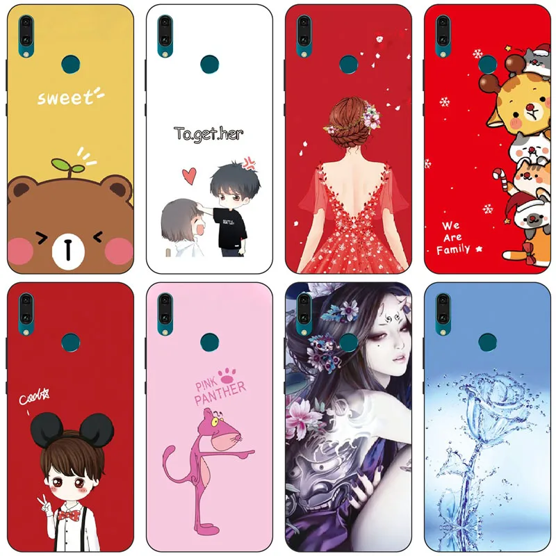 Силиконовый чехол для Huawei Y9 2019 6 5 дюймов Полная защита мягкий чехол-накладка из