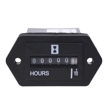

Accessories Hour Meter Replacement Black ABS Dust-proof Mechanical Engine