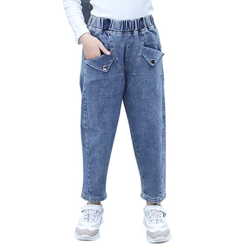 

Girls Jeans Patchwork Girl's Jeans Casual Style Kid's Jeans Spring Autumn Clothes For Girls 6 8 10 12 14