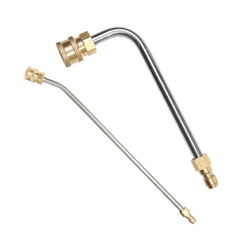 

2x Washer Gutter Cleaner Attachment,Pressure Washer Gutter Rod for Lance/Wand 1/4 Inch Quick Connect,90 Degrees Curved Rod 7 Inc