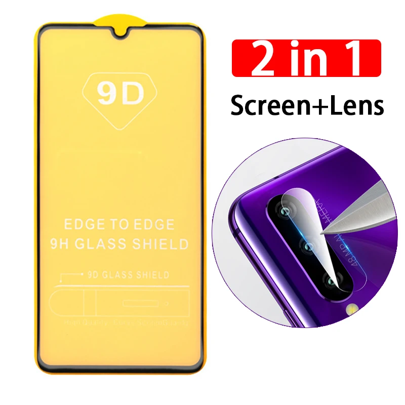 

2 in 1 9D Screen Camera Lens Tempered Glass Protector on for Huawei Honor 10 Lite 20 Play 8A Pro Honor10 Honor20 Protective film