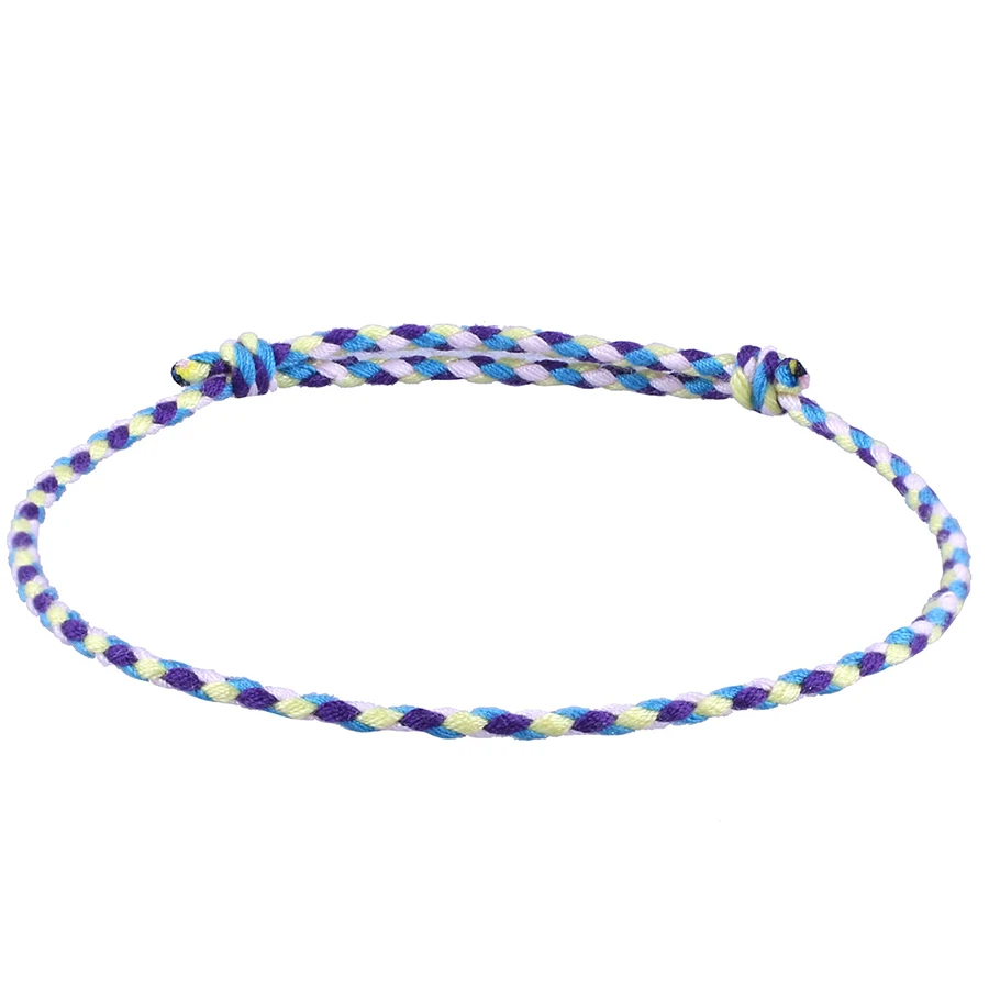 

Boho Handmade Braided Friendship Bracelet Thread Woven Thin String Cord Bracelet Stackable Simple Ethnic Jewelry Gift for Friend