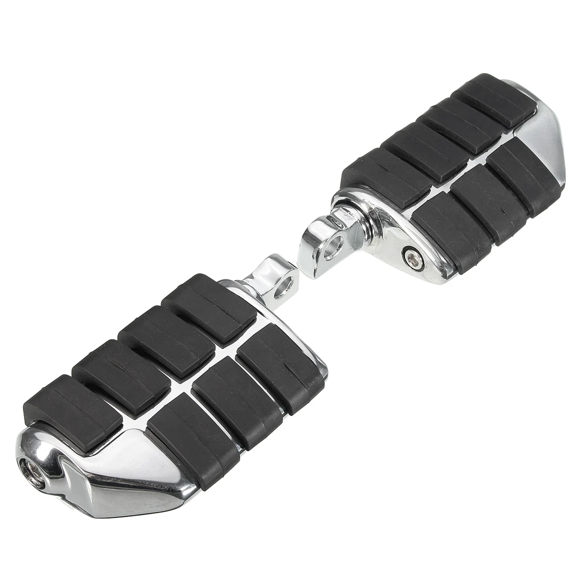 

For Harley Sportster Davison SOFTAIL/DYNA 1 Pair Chrome Black Mount Rubber Motorcycle Front&Rear Footrest Foots Pegs Pedals