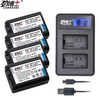 

4X NP-FW50 NP FW50 NPFW50 Battery+LCD USB Dual Charger for Sony A6000 5100 a3000 a35 A55 a7s II alpha 55 alpha 7 A72 A7R Nex7 NE