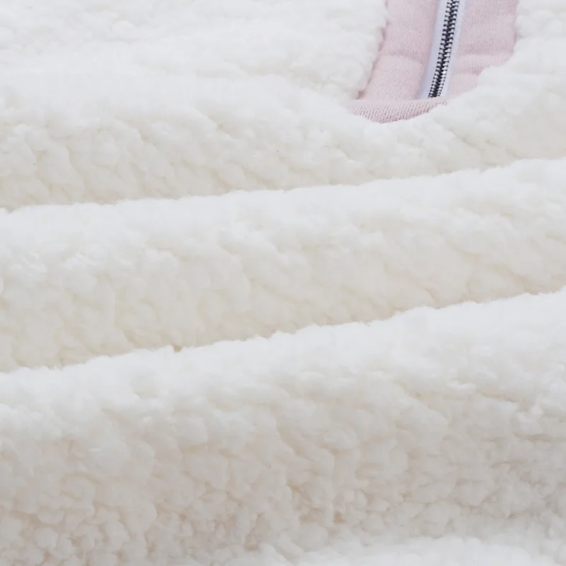 Sfit Autumn And Winter Women's High Collar Plush Sweater Knitted Pullover Long Sleeve Blouse Loose Top Zipper Pocket Jacket