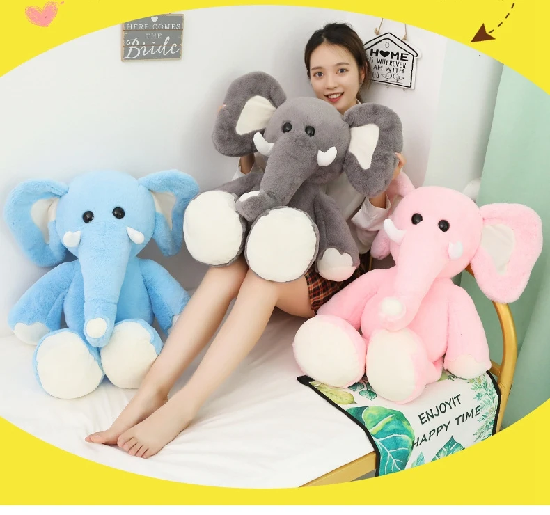 75 см Высококачественная мягкая плюшевая игрушка Kawaii Elephant с героями мультфильмов, животными, слоном, мягкая кукла, подушка, детский подарок на день рождения