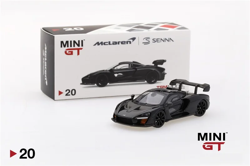 Senna Black RHD Мини GT 1/64 Honda Civic Тип R Acura NSX GT3 mlaren Senna Toyota Супра LB работает Nissan R35 литая модель автомобиля - Цвет: Senna Black RHD