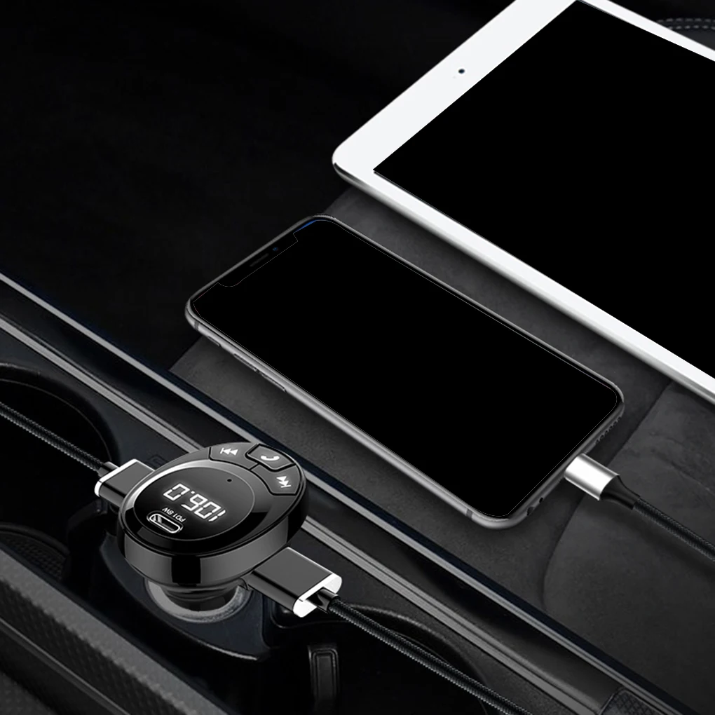 Автомобильные fm-передатчики Bluetooth 5,0 Автомобильный MP3-плеер беспроводной адаптер для быстрой зарядки аккумулятора