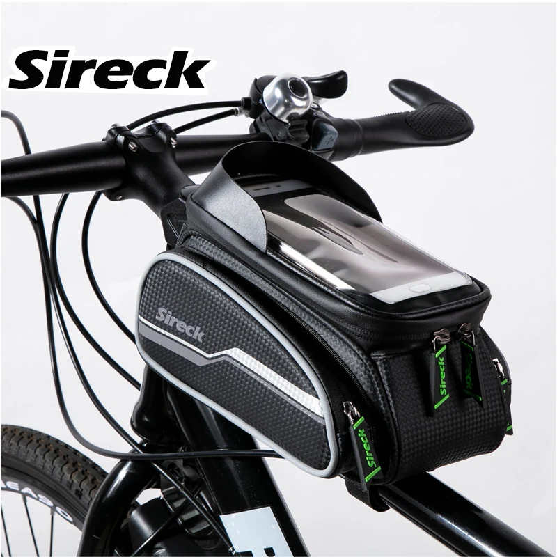 Sireck 2 цвета ТПУ непромокаемый большой емкости Паньер чехол для велосипеда горная дорога сумка для велосипеда верхняя передняя рамка трубчатый светильник сумка для велоспорта - Цвет: S026-1 Grey