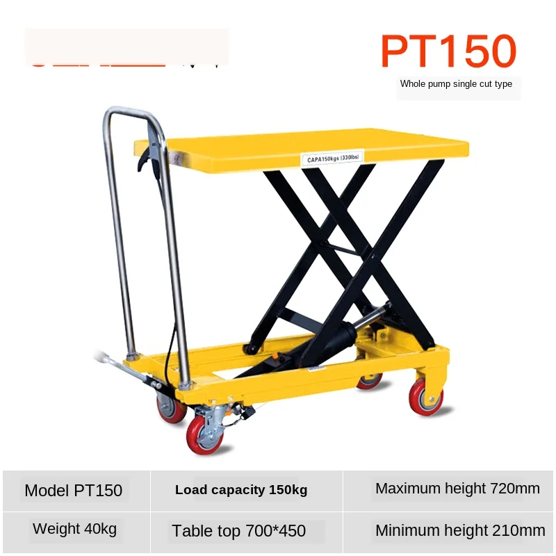US $141.00 Movable Manual Hydraulic Platform Car Electric Lift 2 Tons Lifting Transporting Driver Pushing Loading And Unloading Car