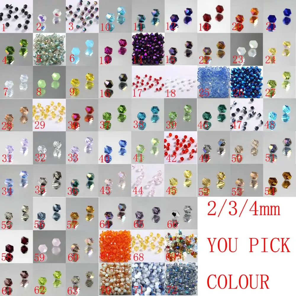 Новинка изысканные двухконусные Австрийские хрустальные бусины 2/3/4 мм для