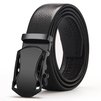 

Men Automatic Buckle Accessories Business Casual Leather Belt For Jeans Waist Strap